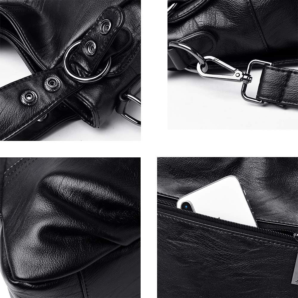 Sacmill Damen Handtasche Grosse Leder Damenhandtasche Umhängetaschen Designer Schultertasche Hobo Ta