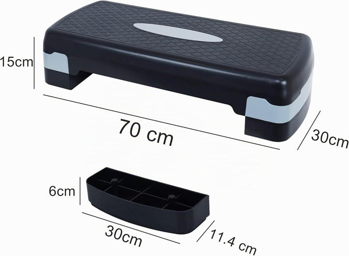 Steppbrett Fitness Aerobic Stepper Höhenverstellbar Step Bench Mit Stufen. Rutschfestes Trainingsger