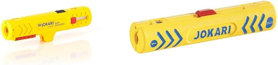 JOKARI T30150 Vielzweckabisoliermesser Nr.15 Kabel-D.8-13mm Litzen-D.0,2-4, 30150 & Entmanteler Secu