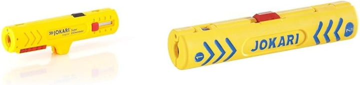 JOKARI T30150 Vielzweckabisoliermesser Nr.15 Kabel-D.8-13mm Litzen-D.0,2-4, 30150 & Entmanteler Secu