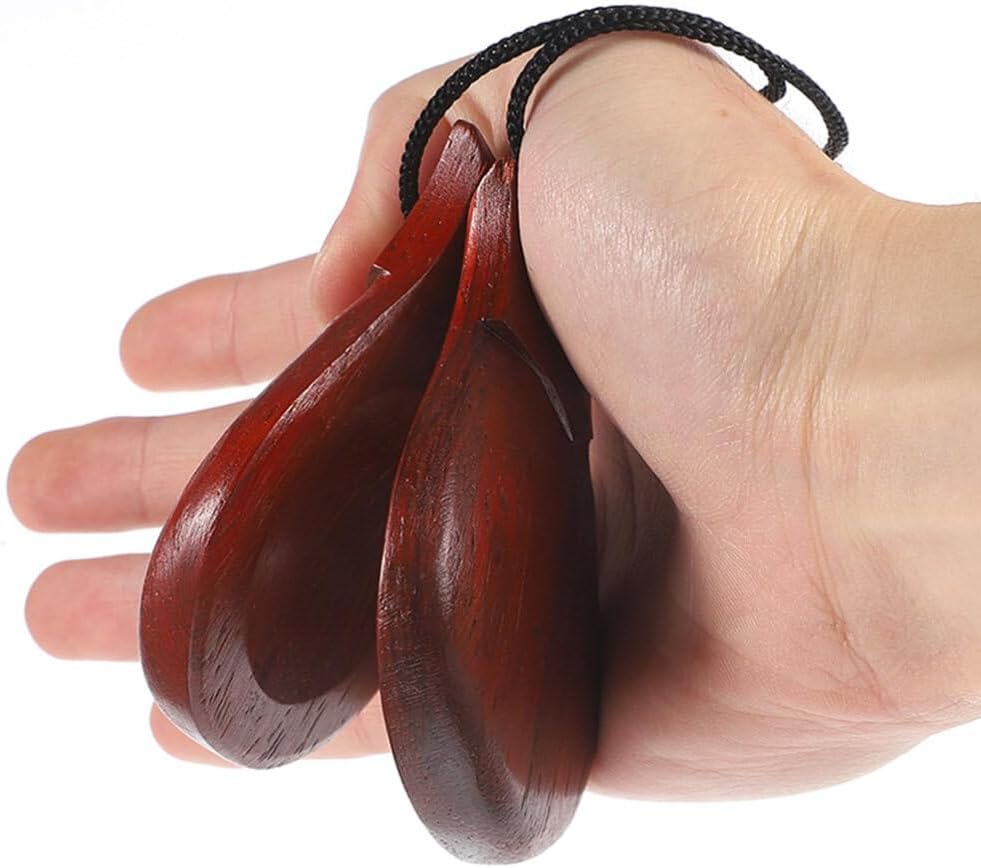VALICLUD Spanische Kastagnetten Für Erwachsene Musikinstrument Traditionelles Spanisches Finger-Flam