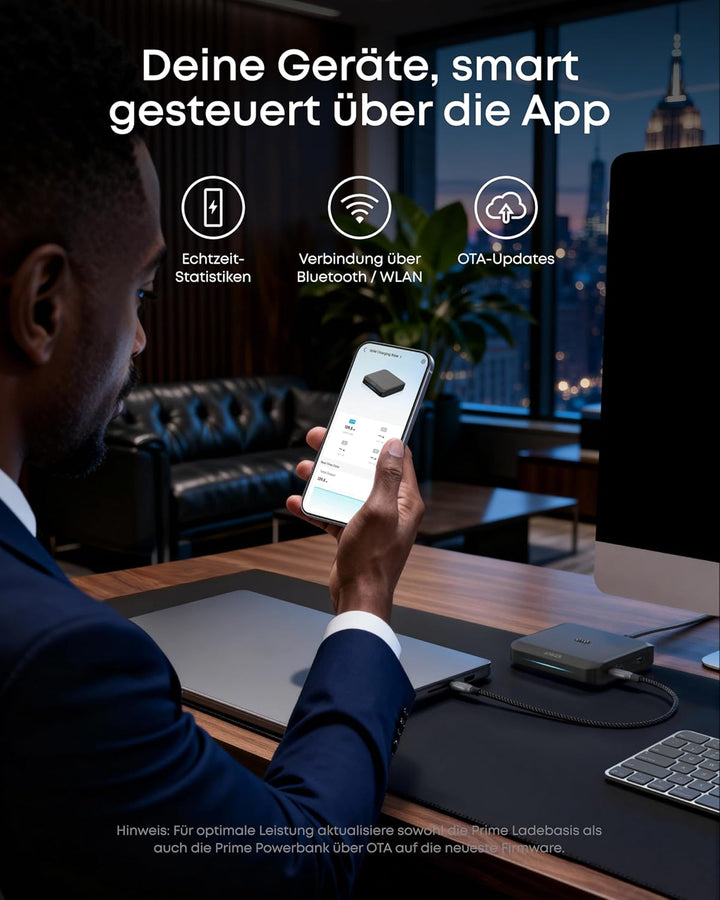 Anker Ladebasis, max. 150W Schnellladung mit 3 Ports für die Anker Prime Powerbank, kompatibel mit M