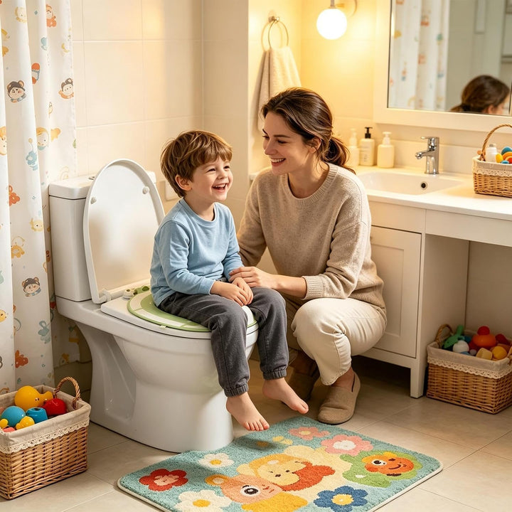 Toilettentrainingssitz Rutschfest Faltbar Universal Saugnapf Bezug | Töpfchentraining Toilettensitz