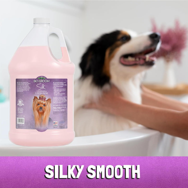 BIO-GROOM - Silk Creme Rinse - Pflegespülung für Hunde und Welpen - Spendet Feuchtigkeit - Entfernt
