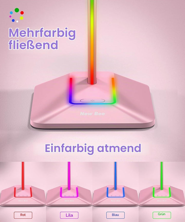 New Bee Kopfhörer Ständer RGB Headset Halterung mit USB Typ-C Ladegeräten und Datenübertragung Unive