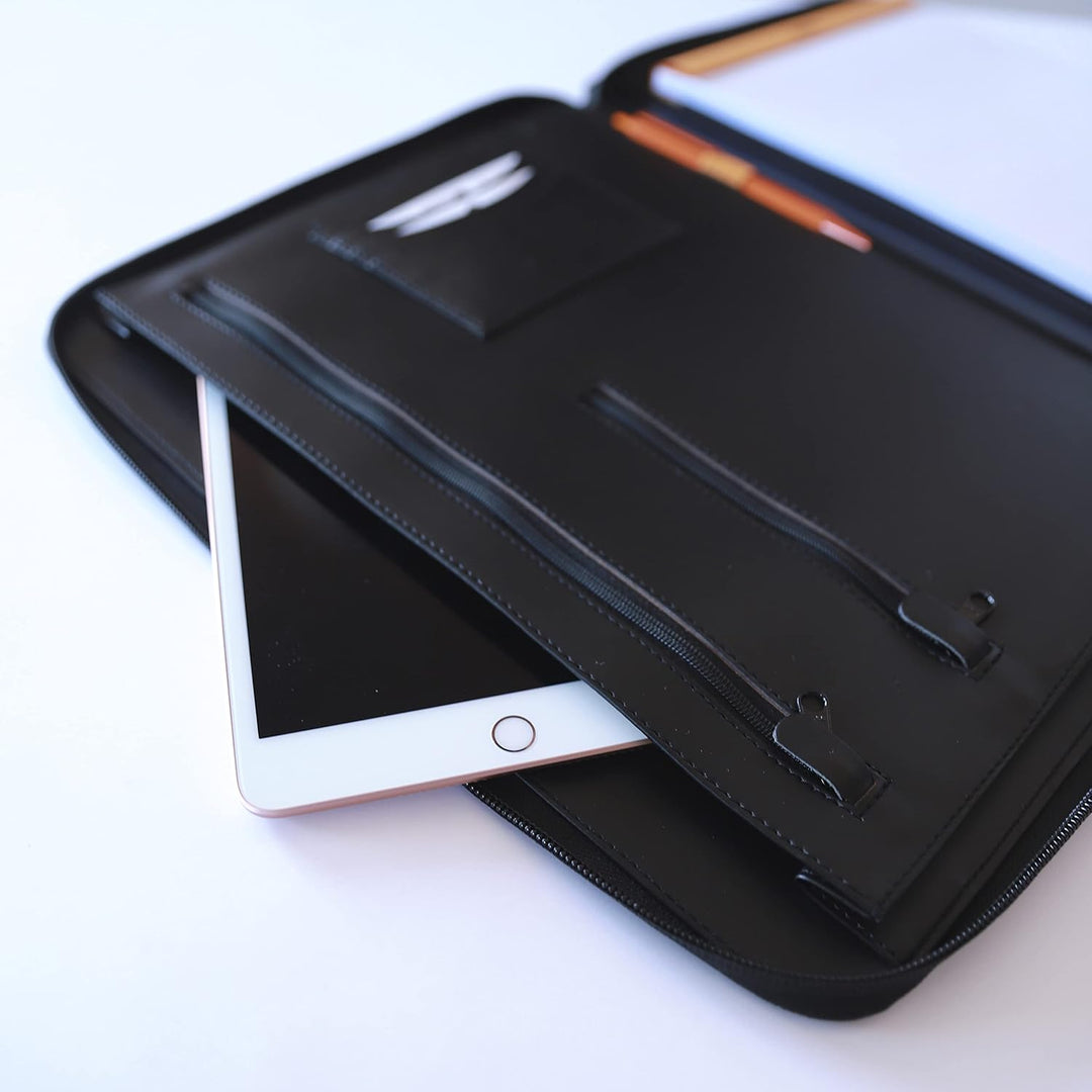 Rhodia 168100C - Konferenzmappe Rhodiarama, 19,5x25,5 cm, mit Etui, dehnbare Haupttasche, 2 flache R