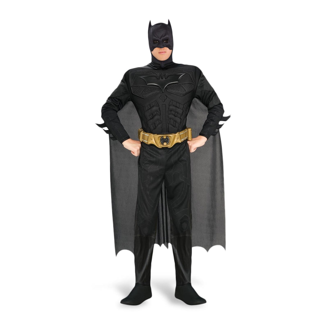 PARTY DISCOUNT Batman - The Dark Knight Rises Deluxe Kostüm mit Muskeln, Overall, Umhang, Maske, Gür