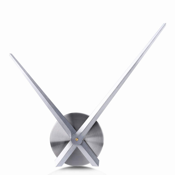 Lafocuse 3D Uhrzeiger Wanduhr Gross XXL, DIY Modern Lautlos Uhr Metall Silber, Uhrwerk mit Zeiger, W