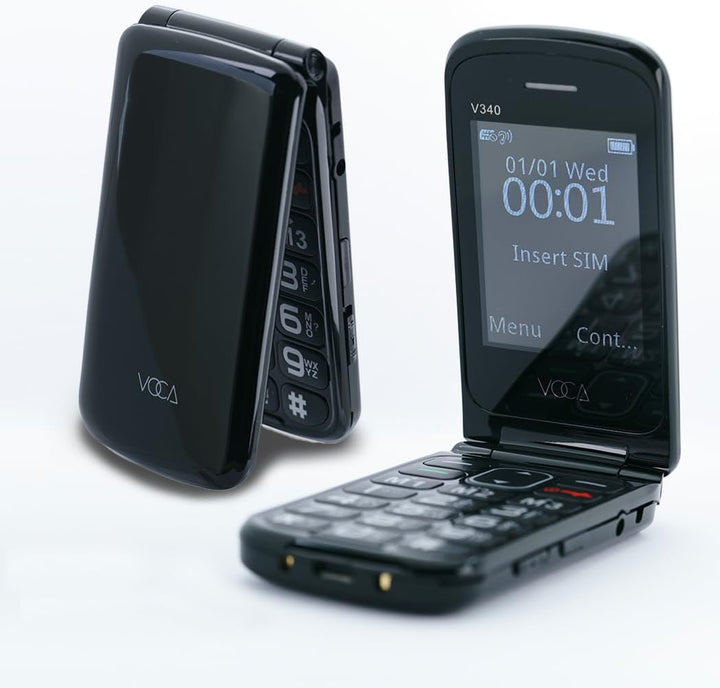 VOCA Klapphandy mit grossen Tasten für Senioren | Entsperrtes 4G LTE | Hohe Lautstärke | SOS-Taste |