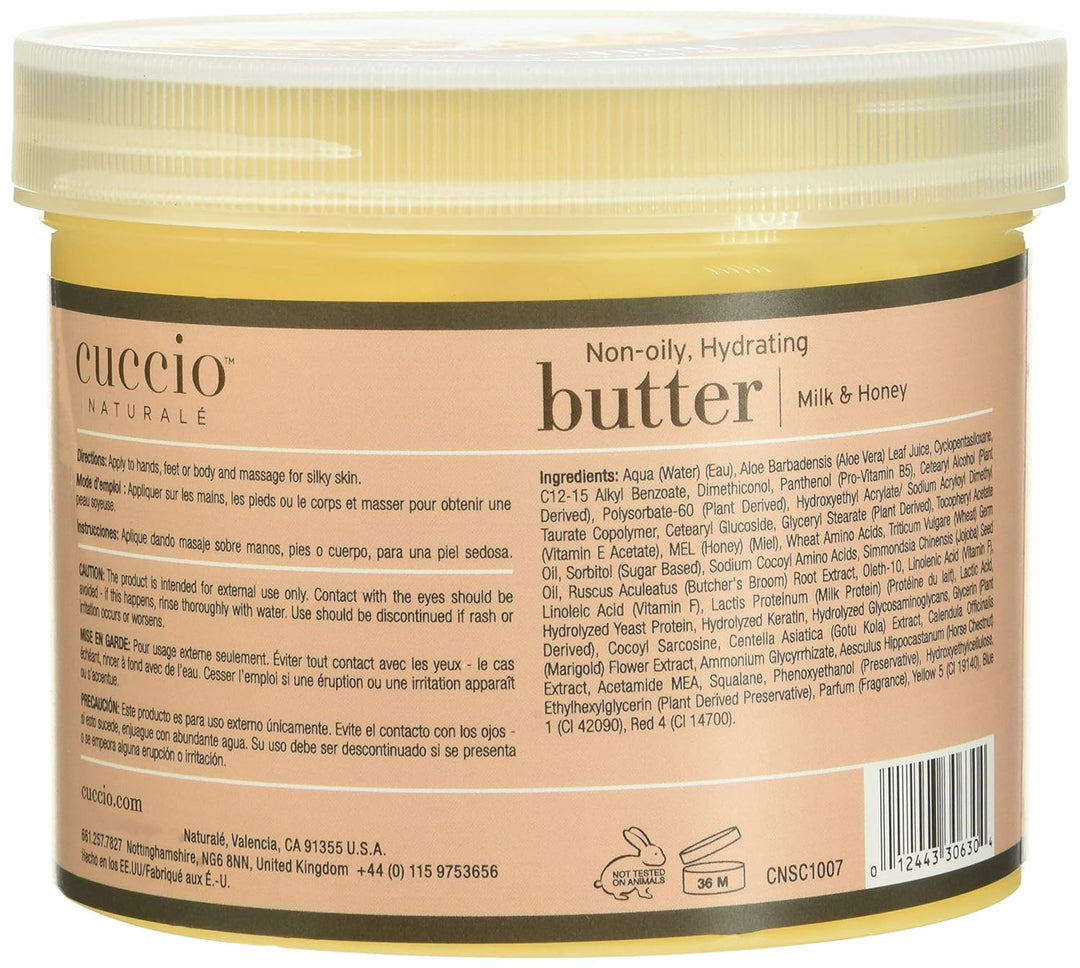 Cuccio Natürliche Buttermischungen, Milch und Honig, 750 g 26 oz Milch und Honig, 26 oz Milch und Ho