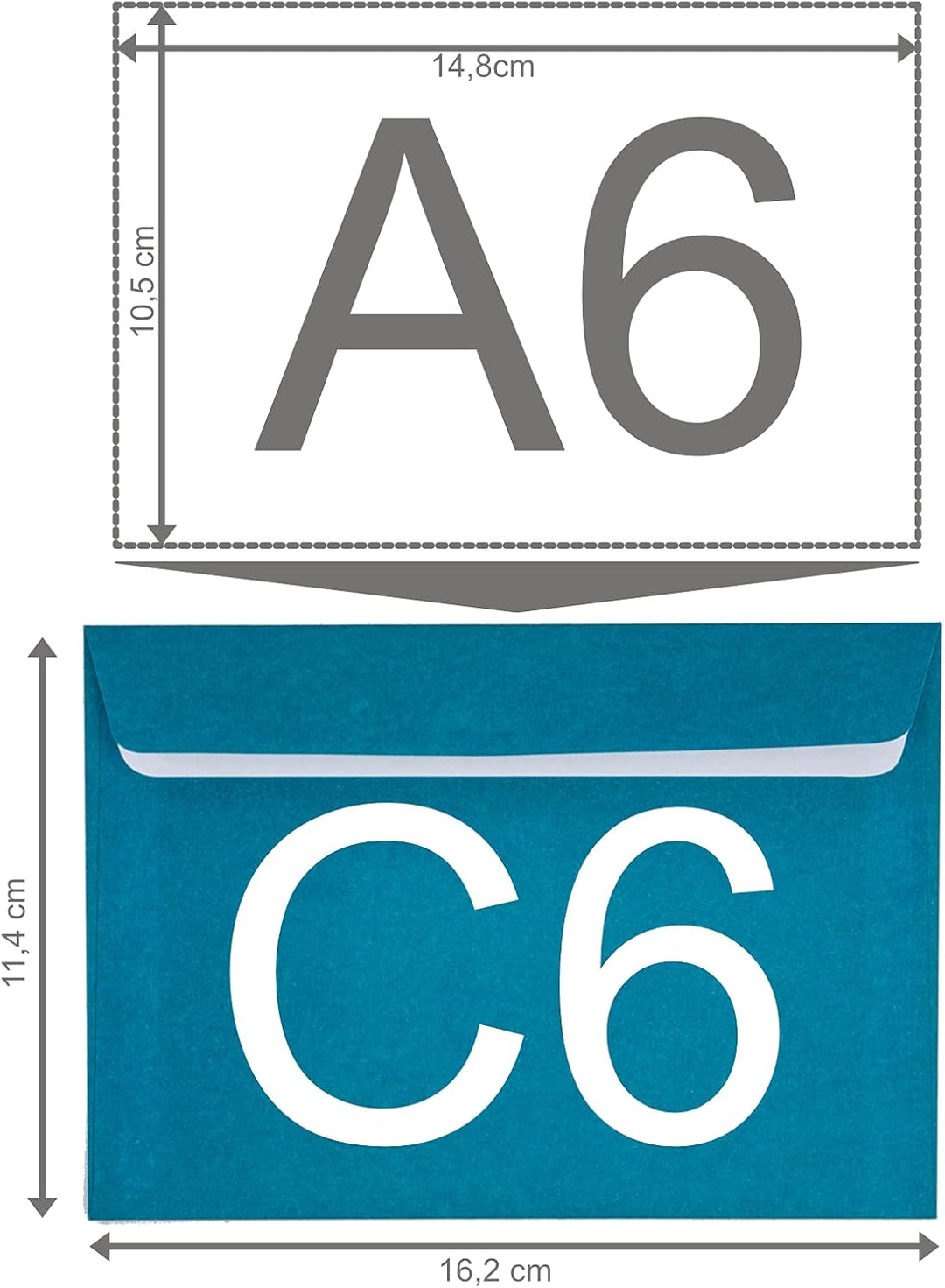 500x Briefumschlag Petrol DIN C6 Fensterlos 500 Blau-grün, 500 Blau-grün