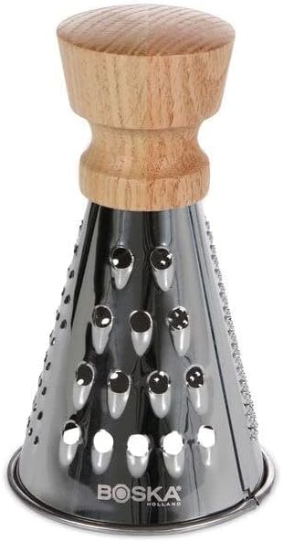 Boska Tischreibe Mini Oslo/drie verschiedene Flächen/Edelstahl/Holz/Braun/Silber / 85 x 85 x 150 mm