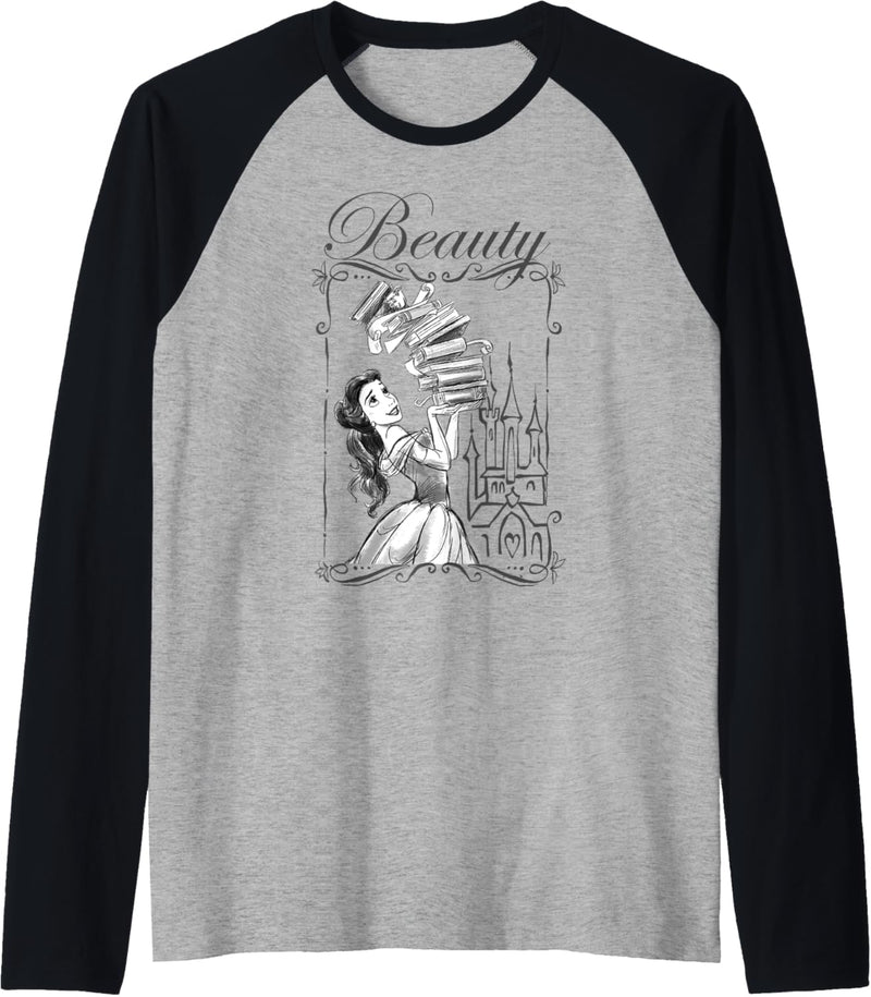 Disney Beauty And The Beast Belle Books Sketch Raglan