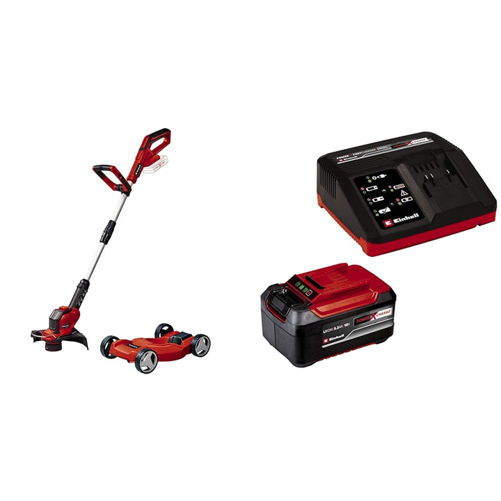 Einhell Akku-Rasentrimmer GE-CT 18/28 Li TC-Solo Power X-Change & Original Einhell Starter Kit 5,2 A