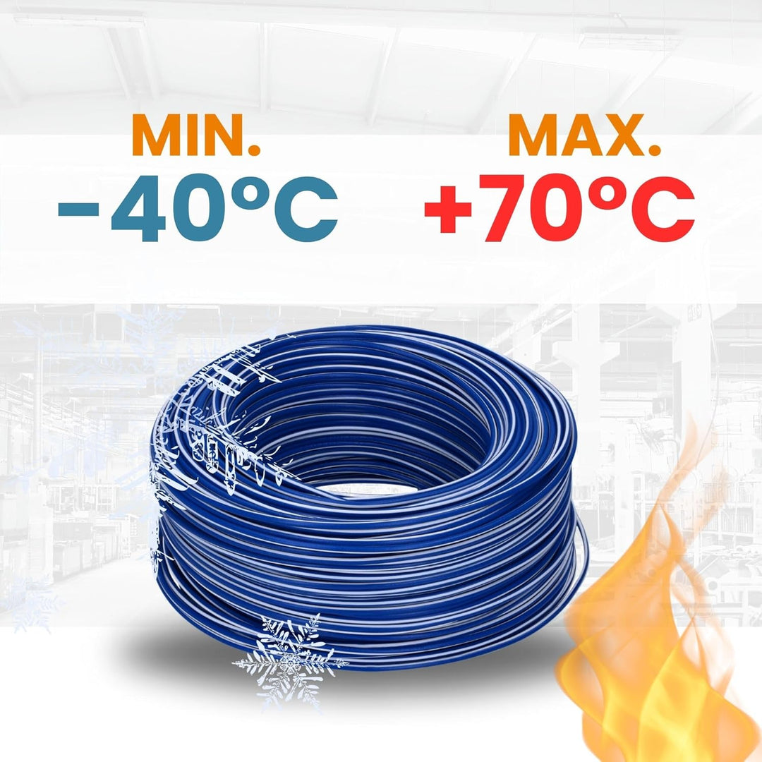 100 Meter Lapp 4510922 H05V-K 0,75 mm² dunkelblau-weiss I Verdrahtungsleitung I Aderleitung flexibel