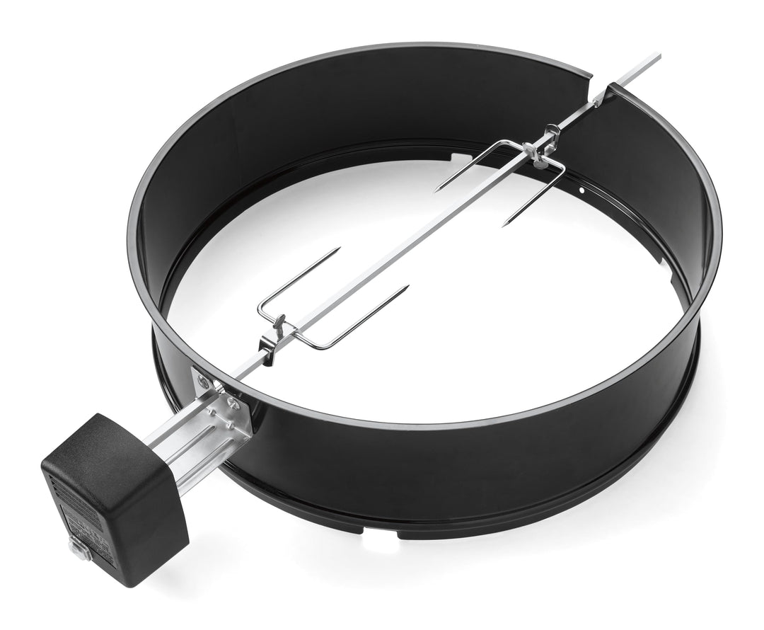 Weber Drehspiess für 57 cm Holzkohlegrills - Motorbetriebener Spiess für gleichmässiges Grillen von