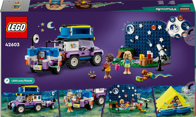 Lego Friends Sterngucker-Campingfahrzeug Set mit Geländewagen-Auto und Spielzeug-Teleskop, Geschenk