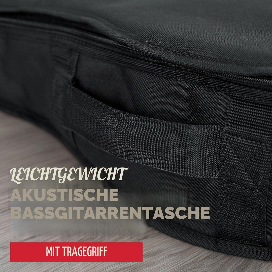 Gator Cases Gig Bag für Akustik-Bass-Gitarren (GBE-AC-BASS), Schwarz Akustischer Bass, Akustischer B