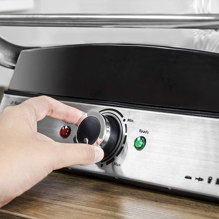 Cecotec Elektrogrill Rock'n Grill Pro - Grillplatte mit Rockstone-Beschichtung, Herausnehmbare und u