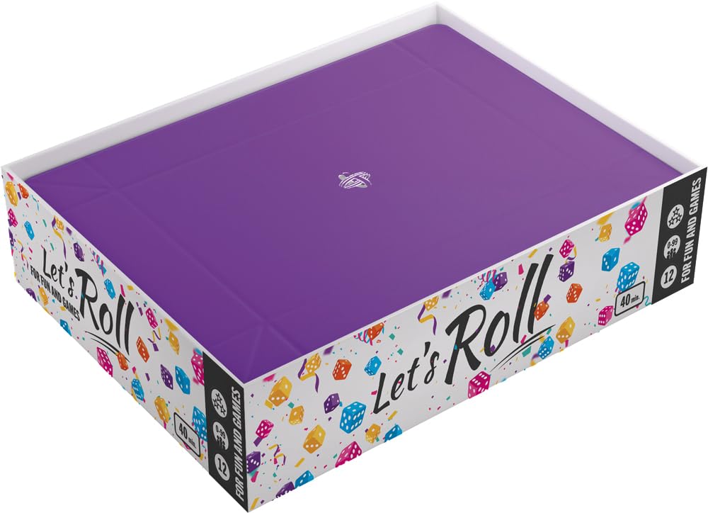 Gamegenic, Magnetic Dice Tray Rectangular Black/Purple Schwarz/Lila, Schwarz/Lila