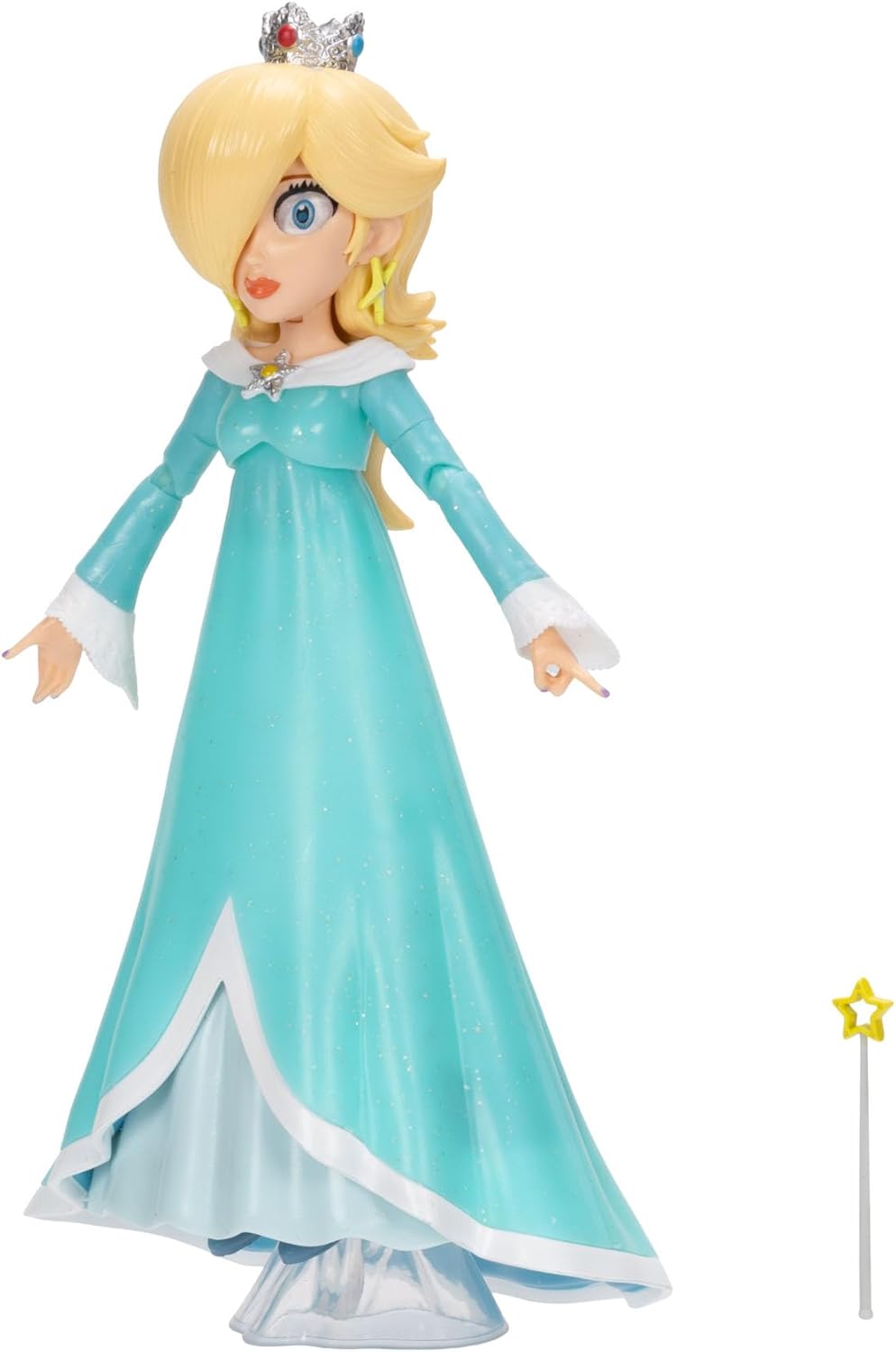 „Super Mario Galaxy“-Film: Rosalina-Actionfigur (12,7 cm) mit Zubehör, offiziell lizenziert von Jakk