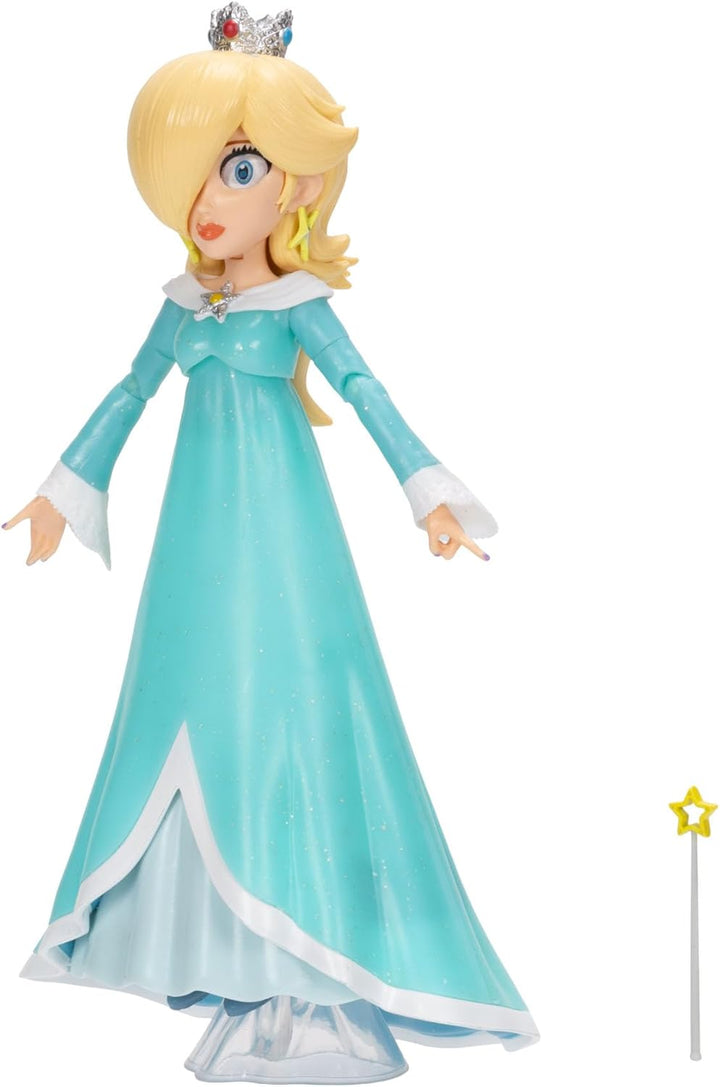„Super Mario Galaxy“-Film: Rosalina-Actionfigur (12,7 cm) mit Zubehör, offiziell lizenziert von Jakk