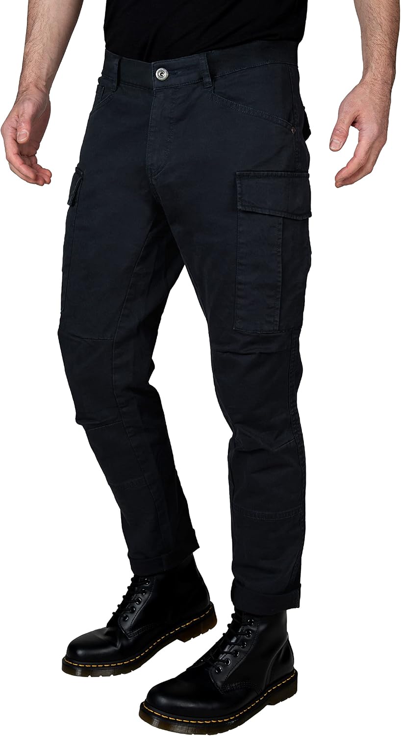 Yazubi Jayden - Herren Cargo Hose - Baumwoll Cargo Jeans 28W / 30L Blau (Deep Well 193713), 28W / 30
