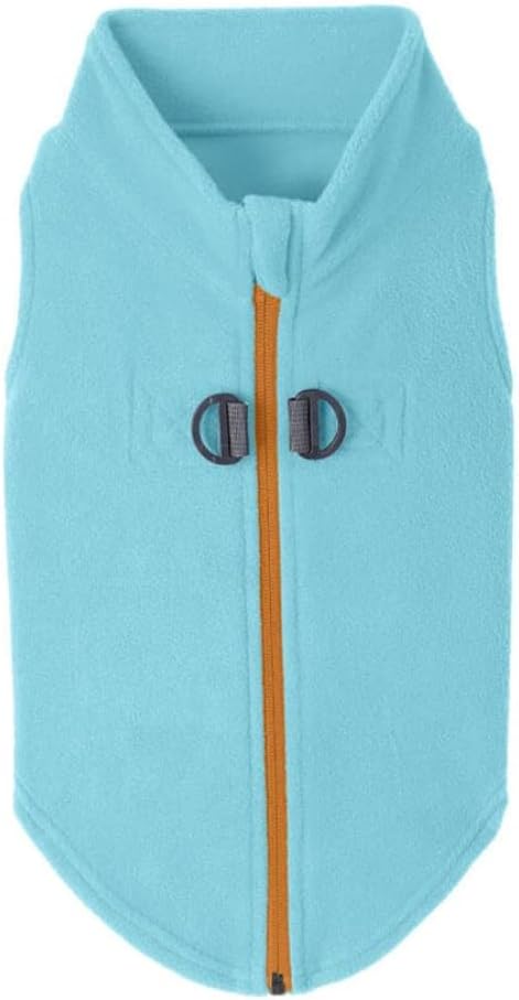 GOOBY Zip Up Fleece-Weste für kleine Hunde türkis mittel, türkis mittel
