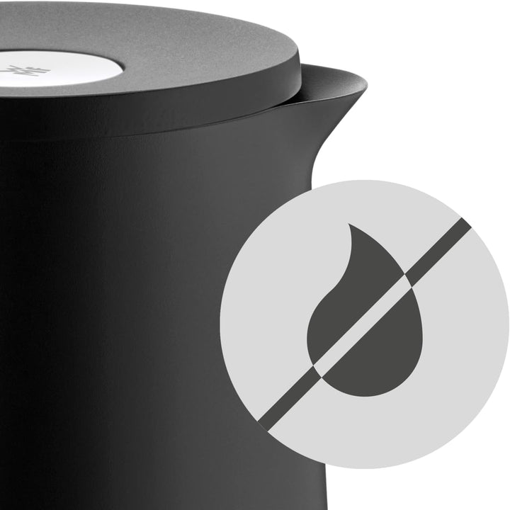 WMF Impulse Thermoskanne 1l, Isolierkanne für Kaffee oder Tee, Druckverschluss, hält Getränke 24h ka