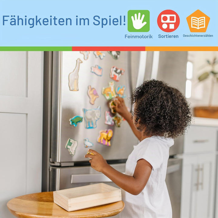Melissa & Doug Magnetspiel für Kinder ab 2 Jahren, mit magnetischen Tierfiguren, 20 Tiere