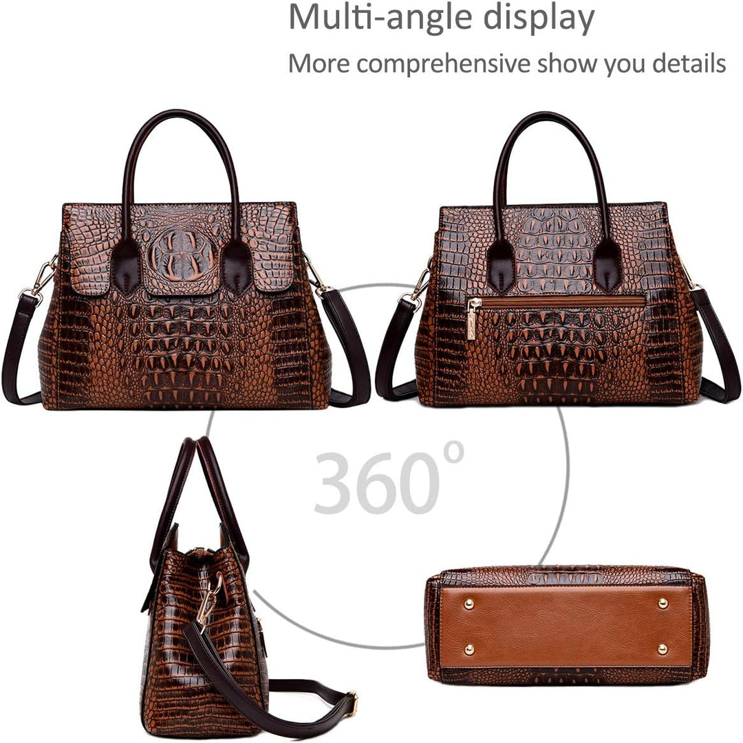NICOLE & DORIS Taschen Handtaschen designer taschen Krokodil Top umhängetasche luxuriöse ledertasche