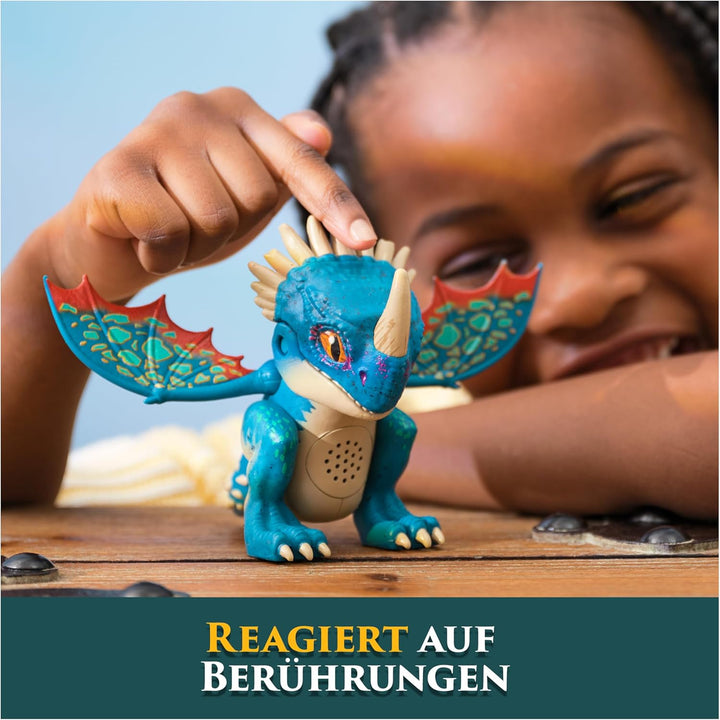 Dreamworks How to Train your Dragon, Interaktiver Mini-Drache Sturmpfeil, Figur mit Soundeffekten, S