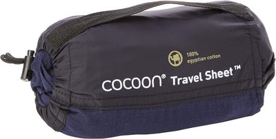 Cocoon Baumwollschlafsack Travel Sheet - Egyptian Cotton Blau (Tuareg) 220 x 90 cm, Blau (Tuareg) 22