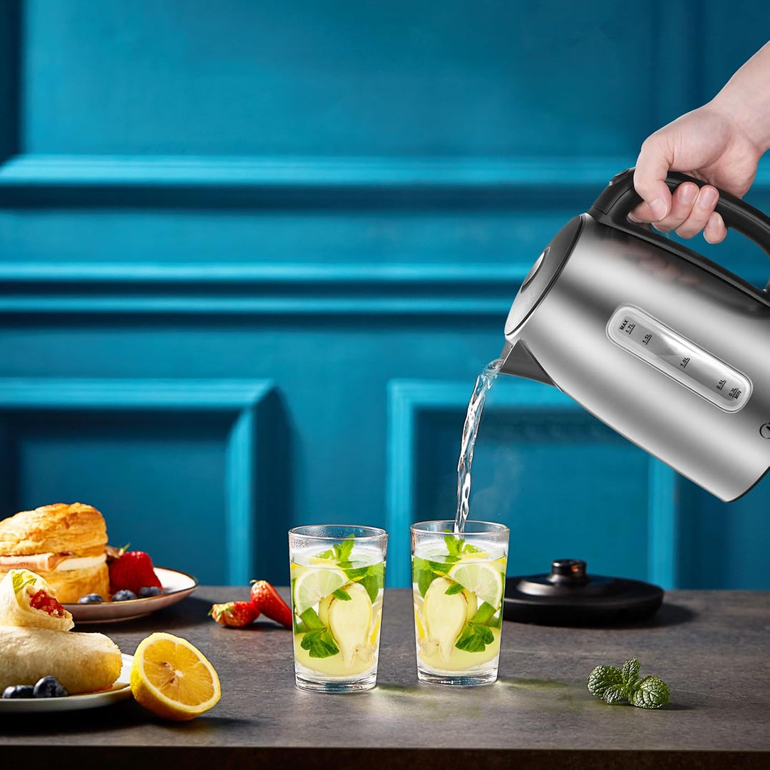 Midea Wasserkocher Edelstahl 1.7L, BPA-freier Wasserkocher, 2200W Schnellkochfunktion, Kettle mit Wa