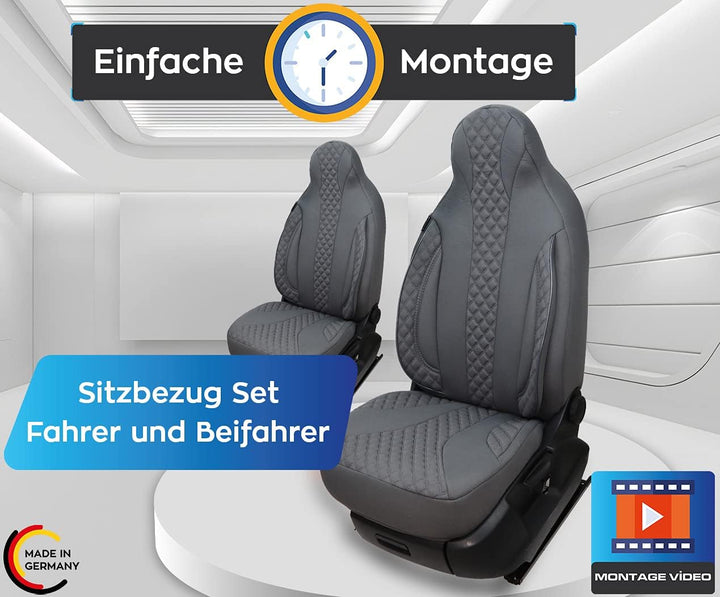 BREMER SITZBEZÜGE Mass Piloten Schonbezüge Sitzbezüge kompatibel mit Wohnmobil Ducato Weinsberg Adri