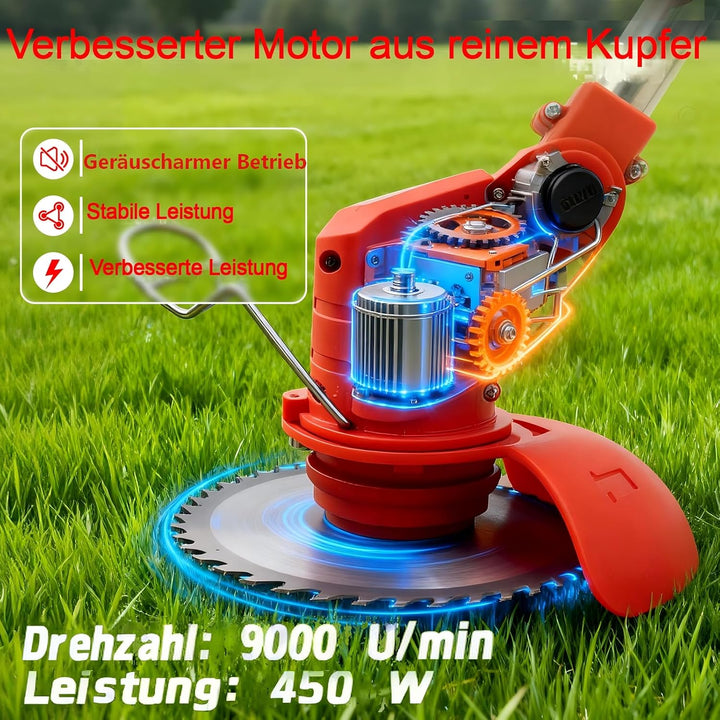 Akku-Rasentrimmer, batteriebetriebener Rasentrimmer mit 21 V, elektrischer Rasentrimmer ohne Kabel,m