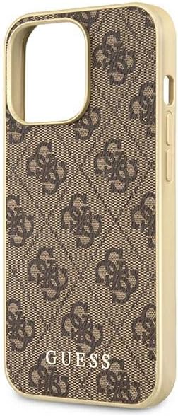 Guess GUHMP13LG4GB Hülle für iPhone 13 Pro / 13 6,1" braun 4G Collection Magsafe