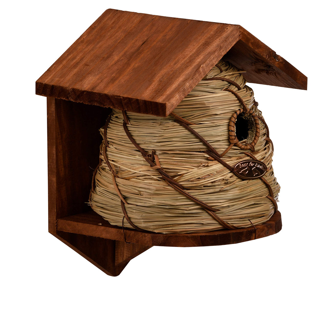 Esschert Design Nistkasten für Blaumeise Brutkasten Vogelhaus Bienenkorb 17,5x17x26cm