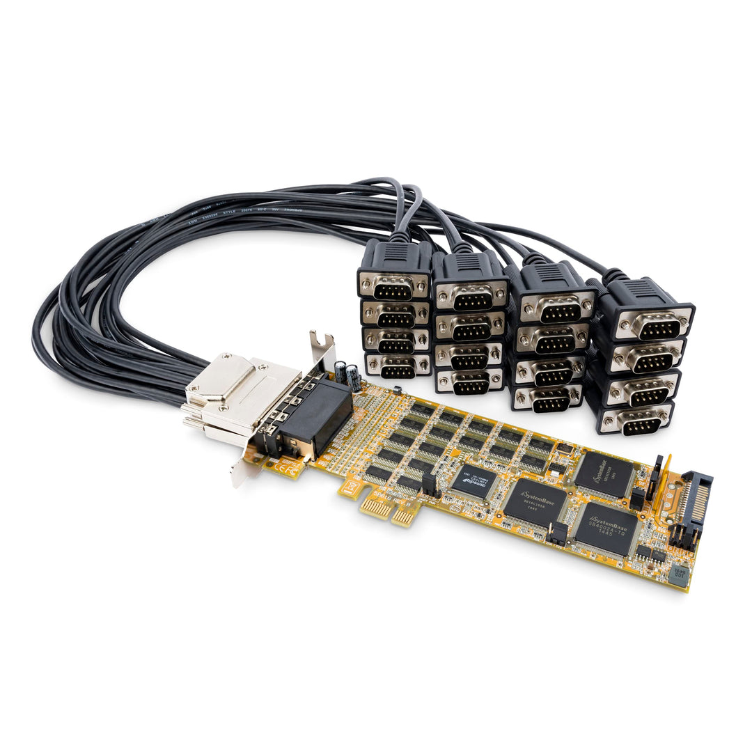 StarTech.com PCI Express Serielle Karte - 16 DB9 RS232 Ports - Niedrig + Vollprofil - Serieller Adap