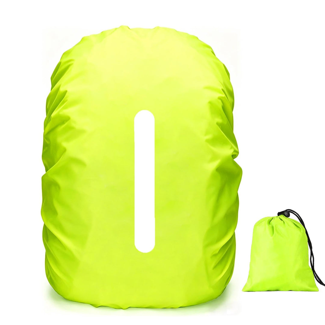 wasserdichte Rucksack-Regenhülle mit Aufbewahrungstasche Schultaschen-Reflektor Rucksackhülle mit re