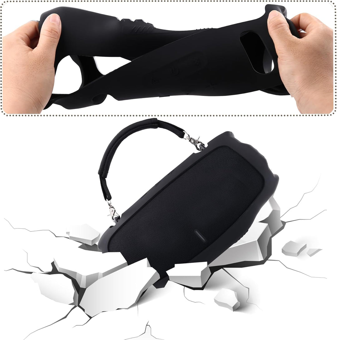 co2CREA Tragetasche Case Silikonhülle kompatibel mit JBL Xtreme 4 Tragbarer Bluetooth Lautsprecher,T