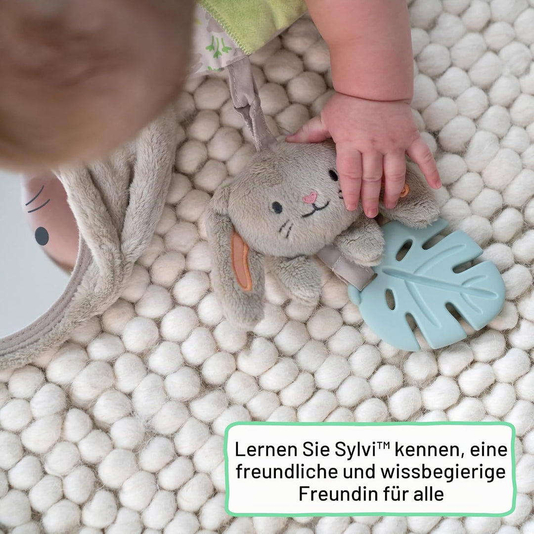 Ingenuity Cosy Prop Sylvi Bauchlage-Kissen, Multisensorisch, 4 abnehmbare Spielzeuge, 0+M - Plüschha