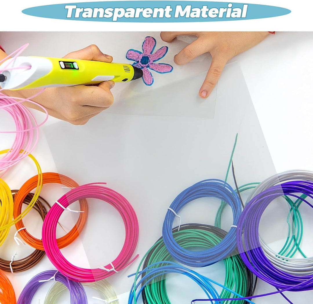10 Stück Transparente 3D Stift Zeichenmatten aus PVC 20X18cm Kunststofffolie für Präzises Selbstgema