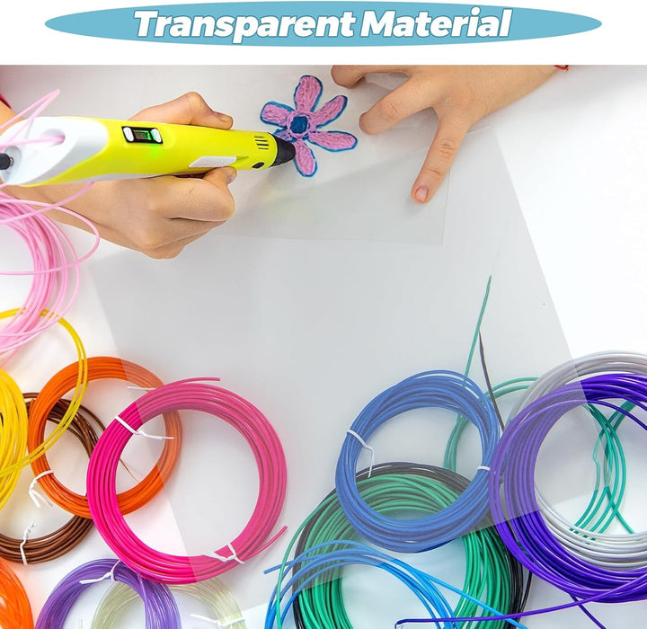 10 Stück Transparente 3D Stift Zeichenmatten aus PVC 20X18cm Kunststofffolie für Präzises Selbstgema