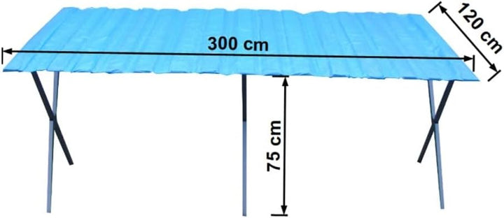 FLOHMARKTTISCH 300cmx120cm KLAPPTISCH MARKTISCH VERKAUFTISCH MIT ROLLBLATT