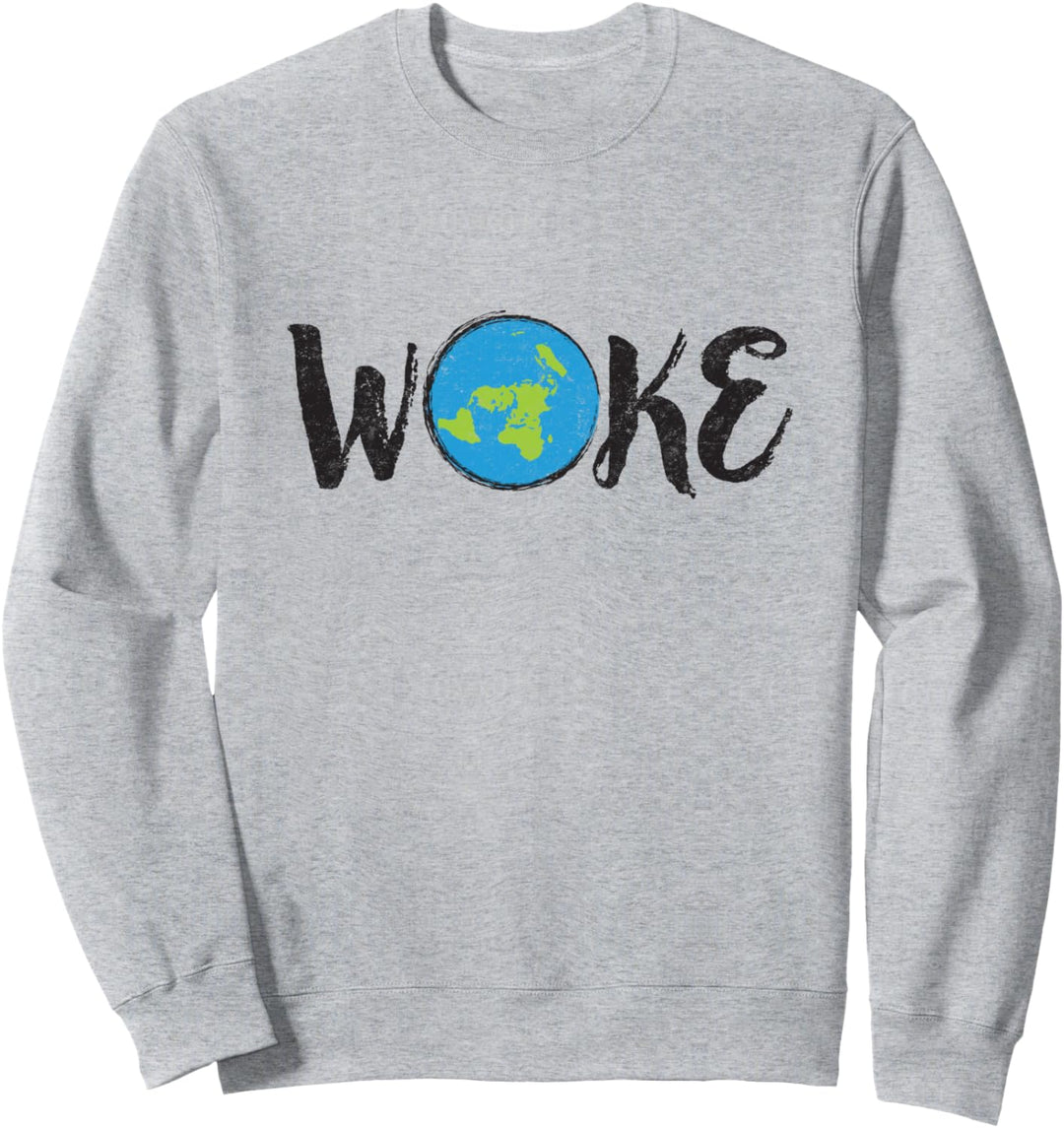 Flache Erde erwachte lustige Retro-Wissenschaftsverschwörung Sweatshirt