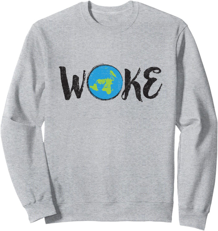 Flache Erde erwachte lustige Retro-Wissenschaftsverschwörung Sweatshirt