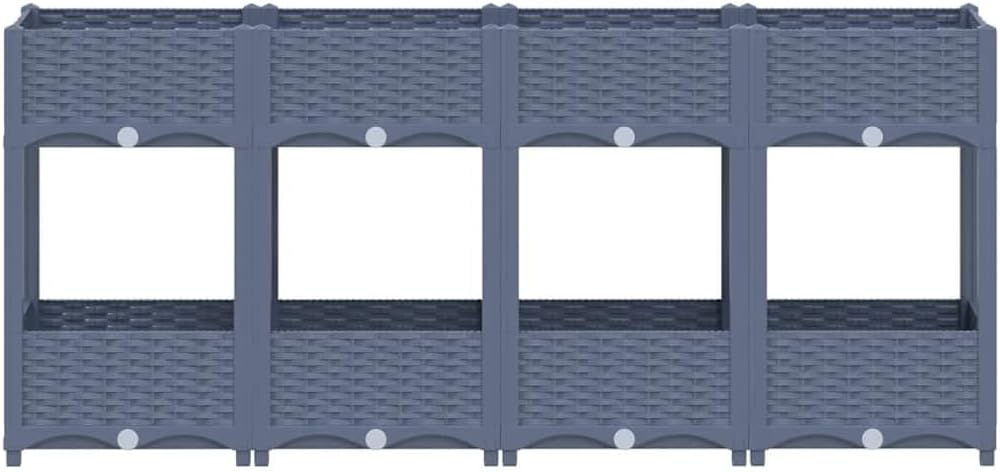 vidaXL Hochbeet Blumenkasten Gartenbeet Pflanzkasten Gemüsebeet Pflanzbeet Frühbeet Blumenbeet Pflan