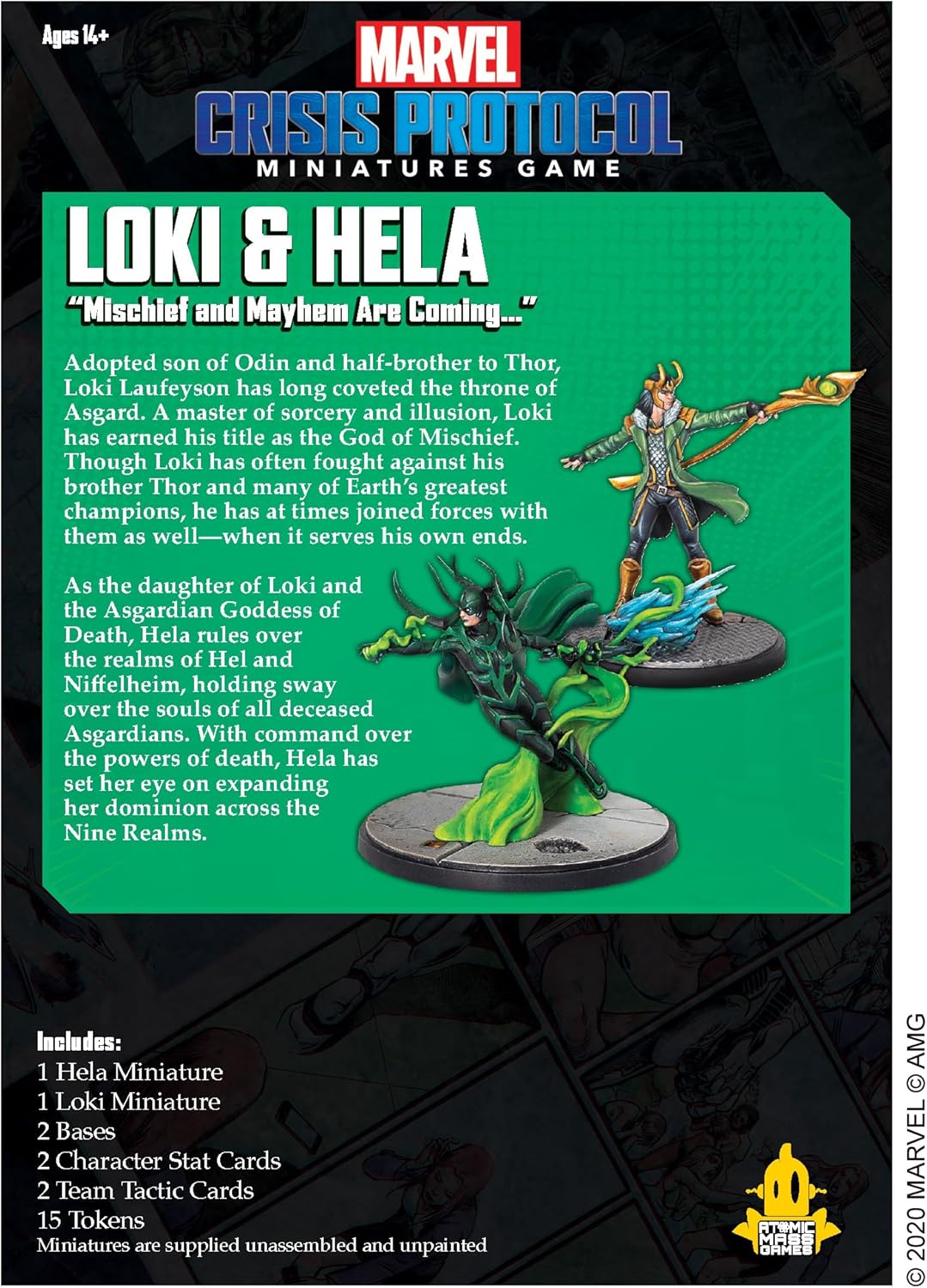 Atomic Mass Games - Marvel Crisis Protocol: Character Pack: Loki and Hela - Miniature Game