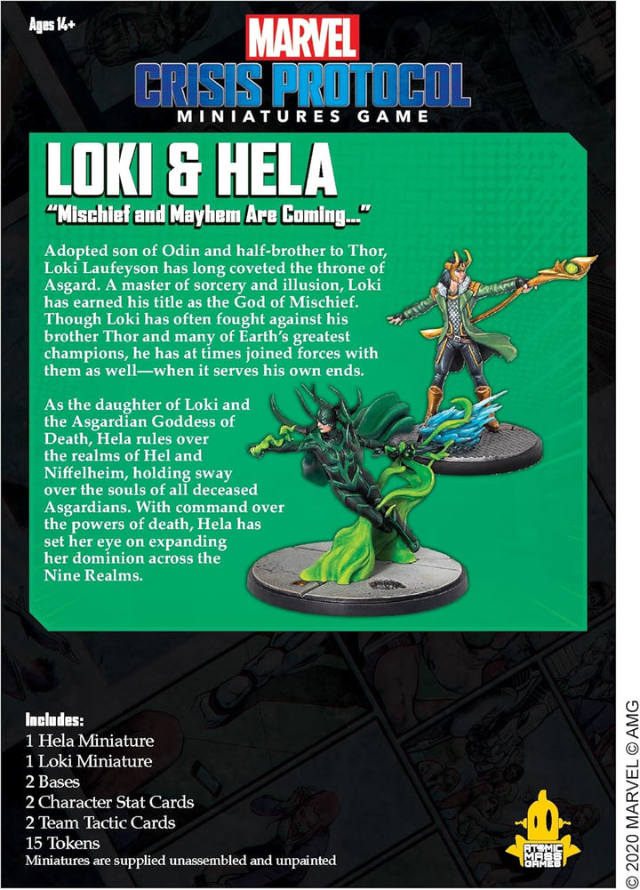 Atomic Mass Games - Marvel Crisis Protocol: Character Pack: Loki and Hela - Miniature Game